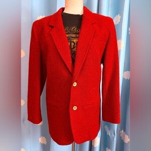 Vintage Rainbow speckled red blazer. 8P